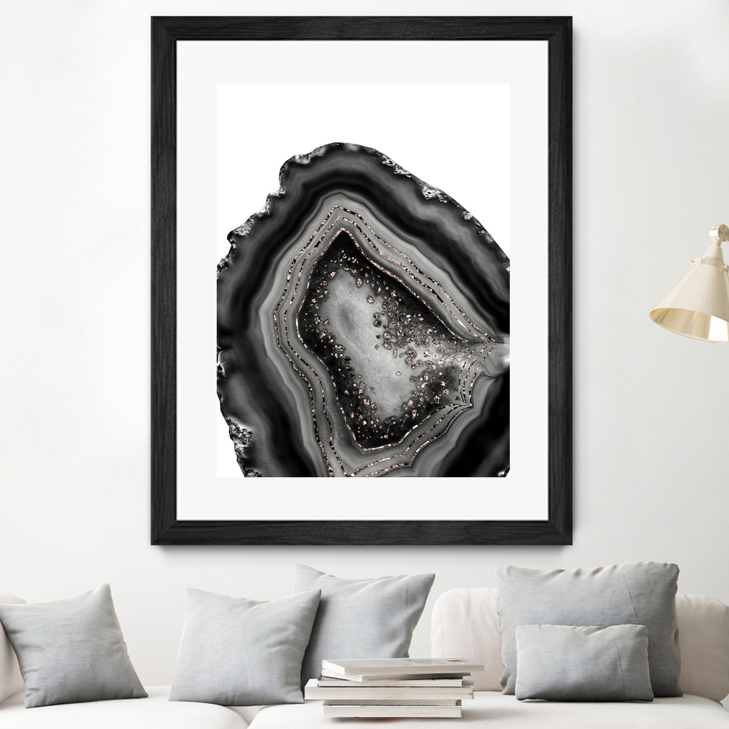 Agate Rose Gold Glitter Glam #5 #gem #decor #art by Anita & Bella Jantz on GIANT ART - gray photo illustration