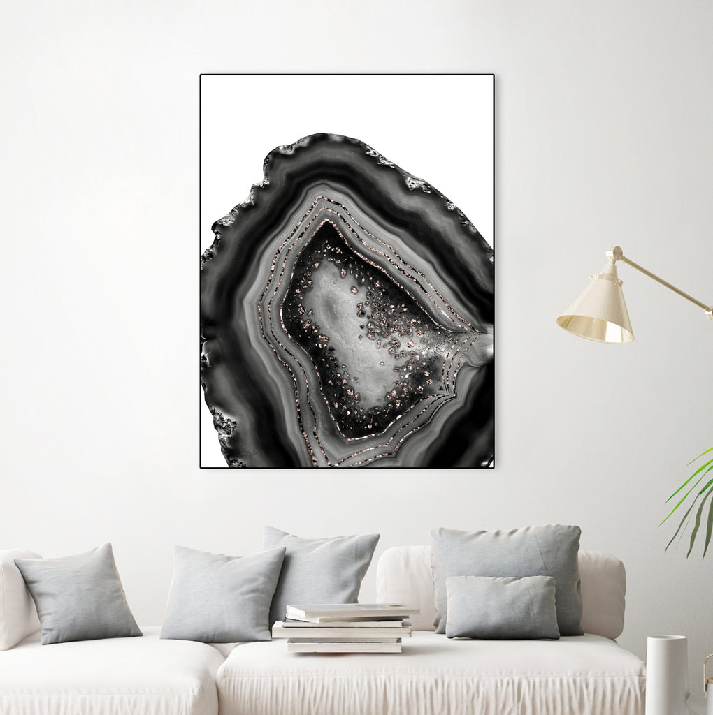 Agate Rose Gold Glitter Glam #5 #gem #decor #art by Anita & Bella Jantz on GIANT ART - gray photo illustration