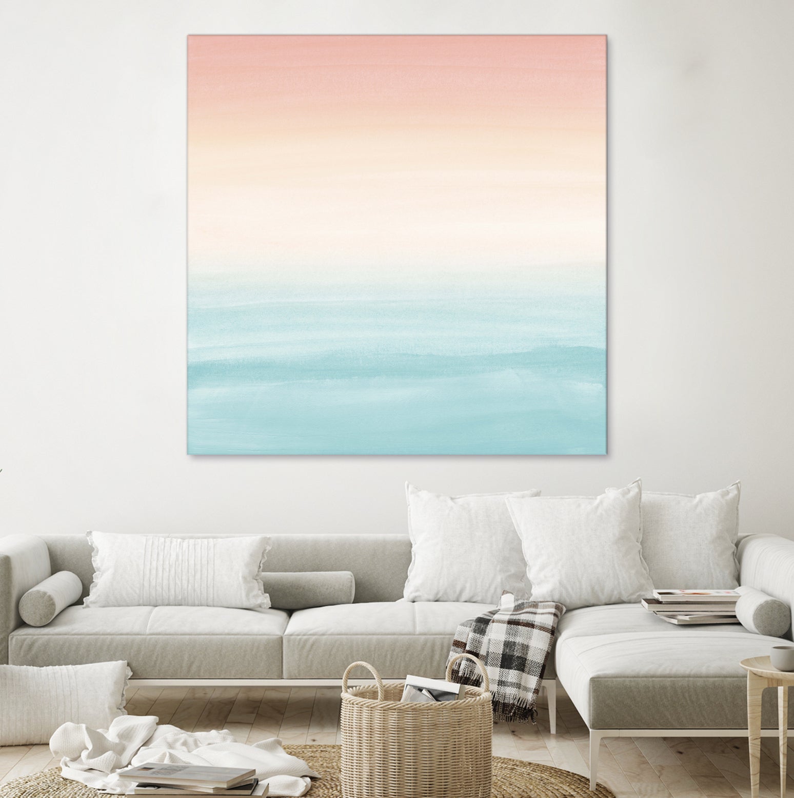 Touching Watercolor Abstract Beach Dream #3 #painting #decor by Anita & Bella Jantz on GIANT ART - orange digital painting