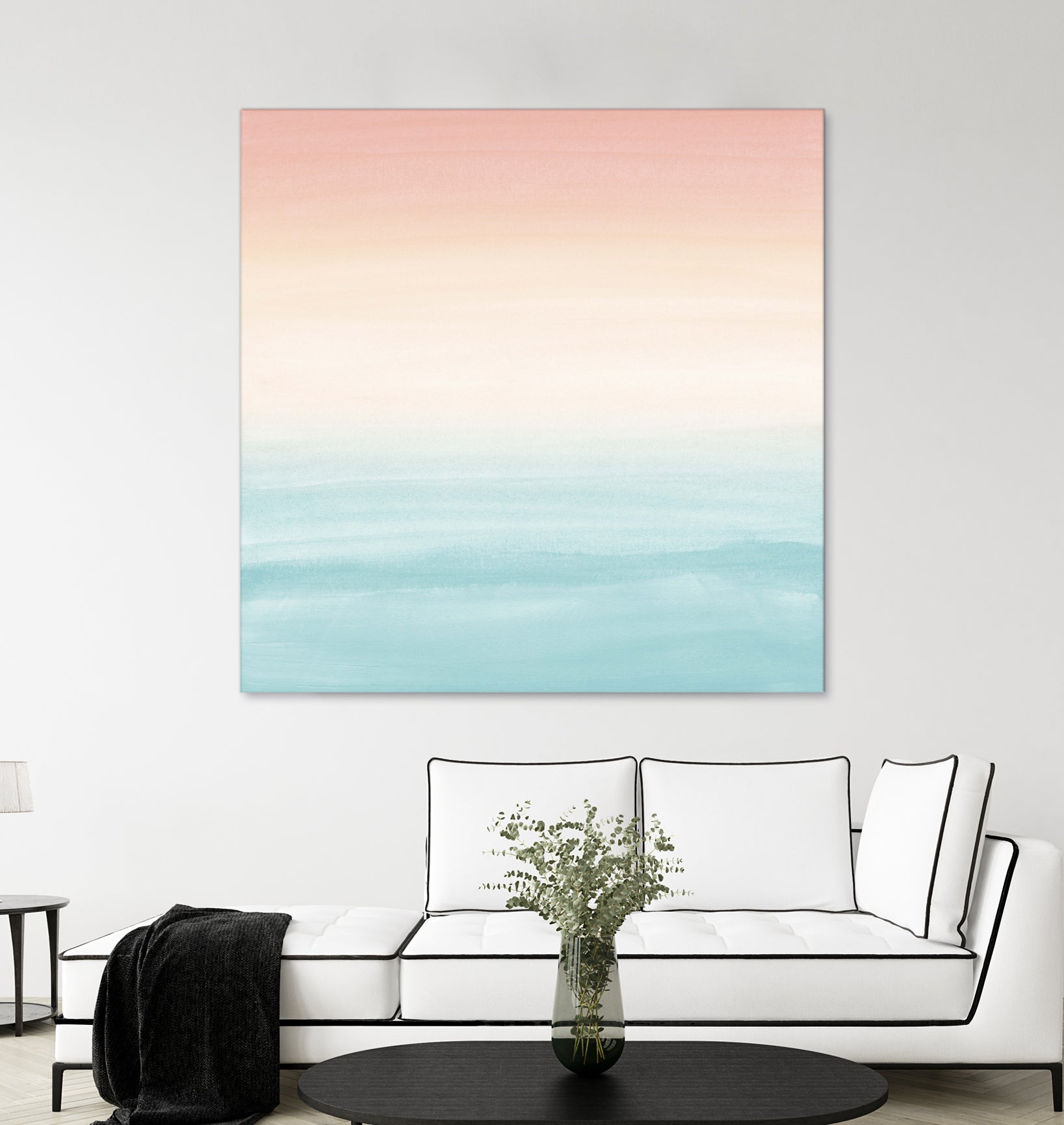 Touching Watercolor Abstract Beach Dream #3 #painting #decor by Anita & Bella Jantz on GIANT ART - orange digital painting