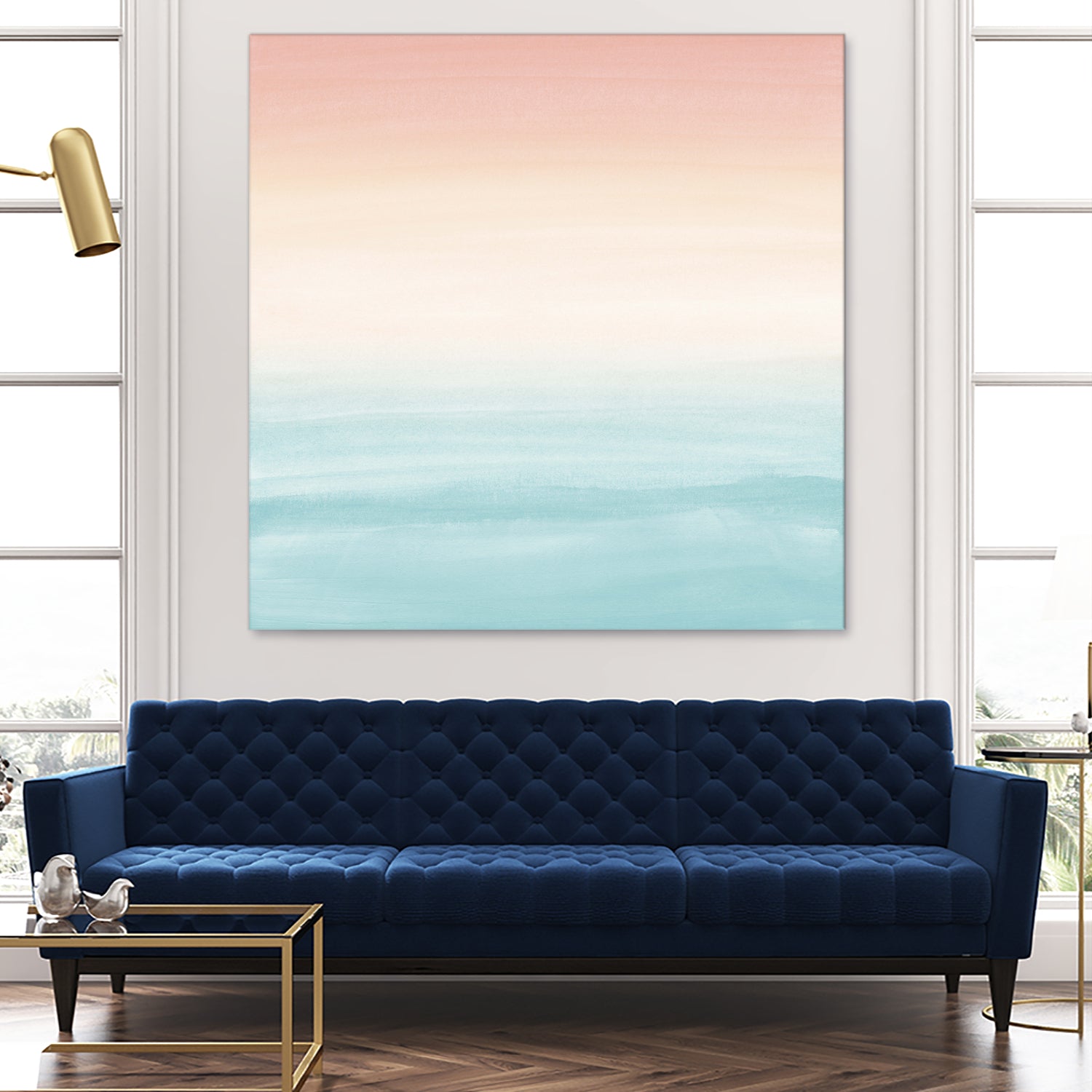 Touching Watercolor Abstract Beach Dream #3 #painting #decor by Anita & Bella Jantz on GIANT ART - orange digital painting