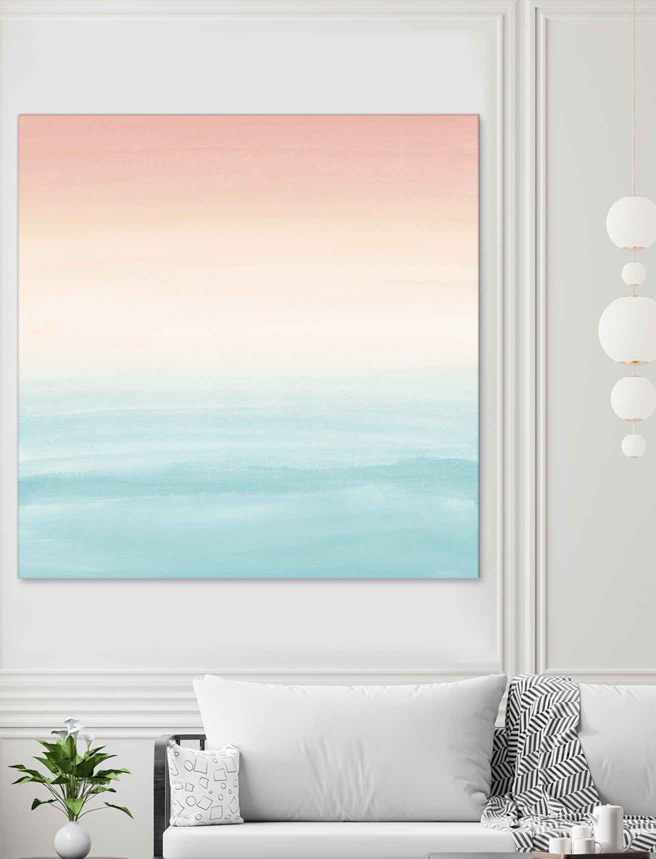 Touching Watercolor Abstract Beach Dream #3 #painting #decor by Anita & Bella Jantz on GIANT ART - orange digital painting