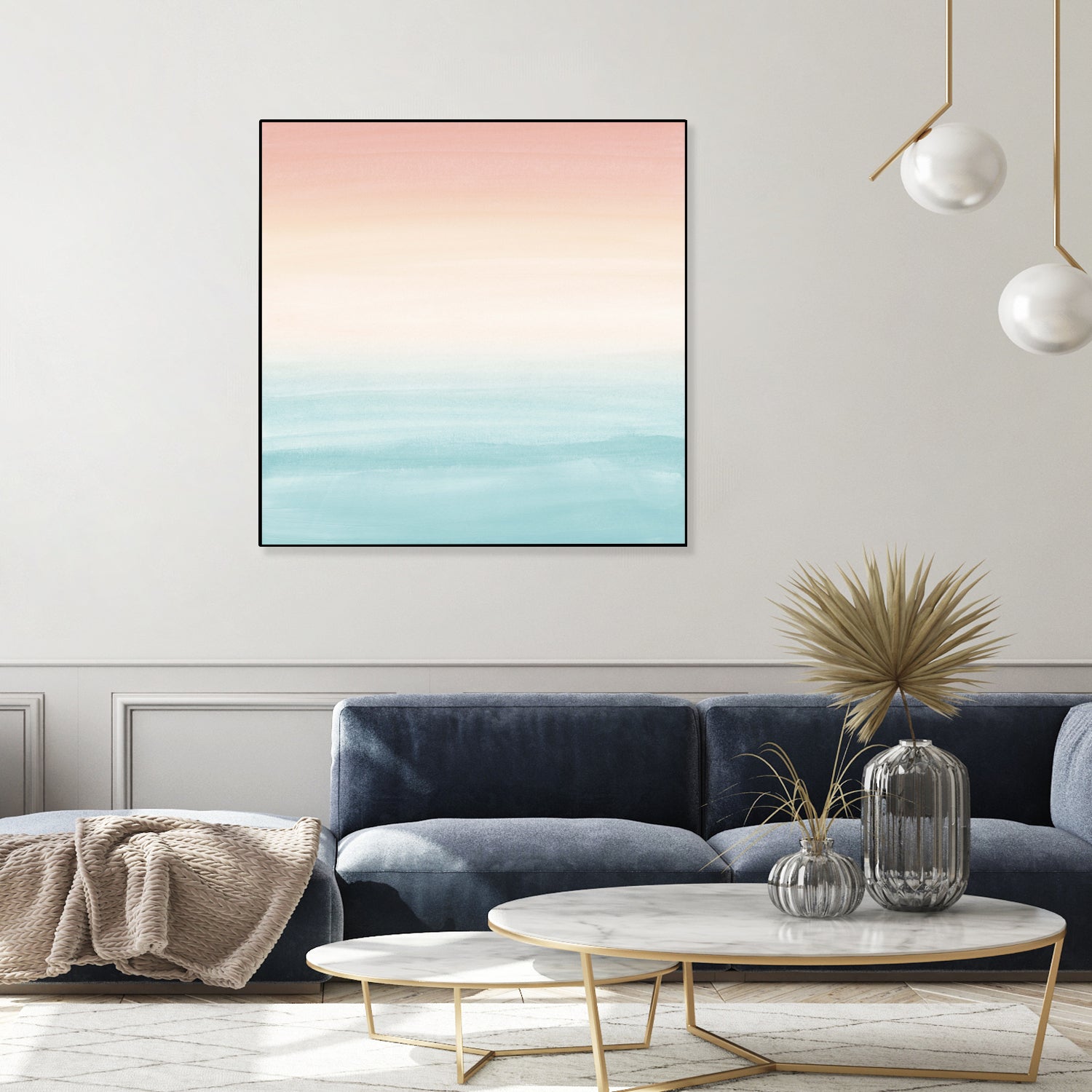 Touching Watercolor Abstract Beach Dream #3 #painting #decor by Anita & Bella Jantz on GIANT ART - orange digital painting