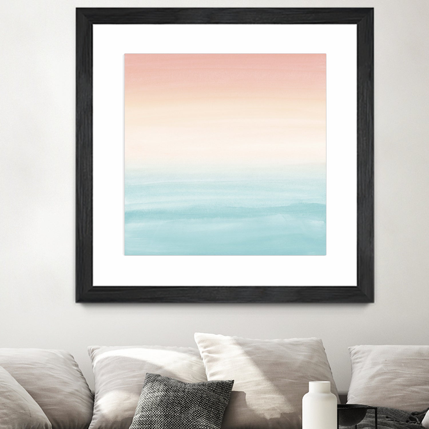 Touching Watercolor Abstract Beach Dream #3 #painting #decor by Anita & Bella Jantz on GIANT ART - orange digital painting