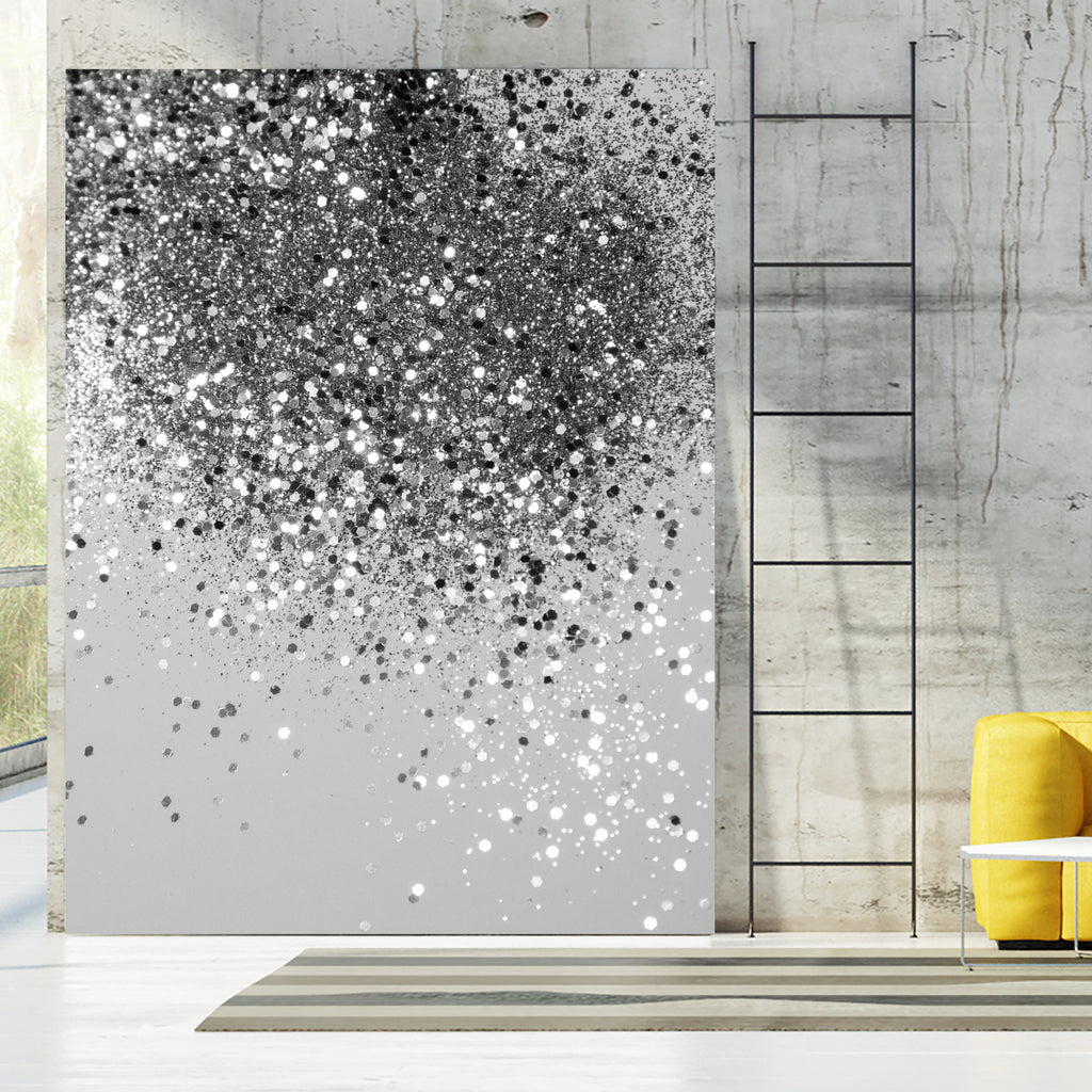 Soft Silver Gray Glitter #1 (Faux Glitter - Photography) by Anita & Bella Jantz on GIANT ART - gray photo illustration