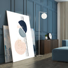 Abstract Study Blush and Navy Blue II by Studio North on GIANT ART - pink digital painting