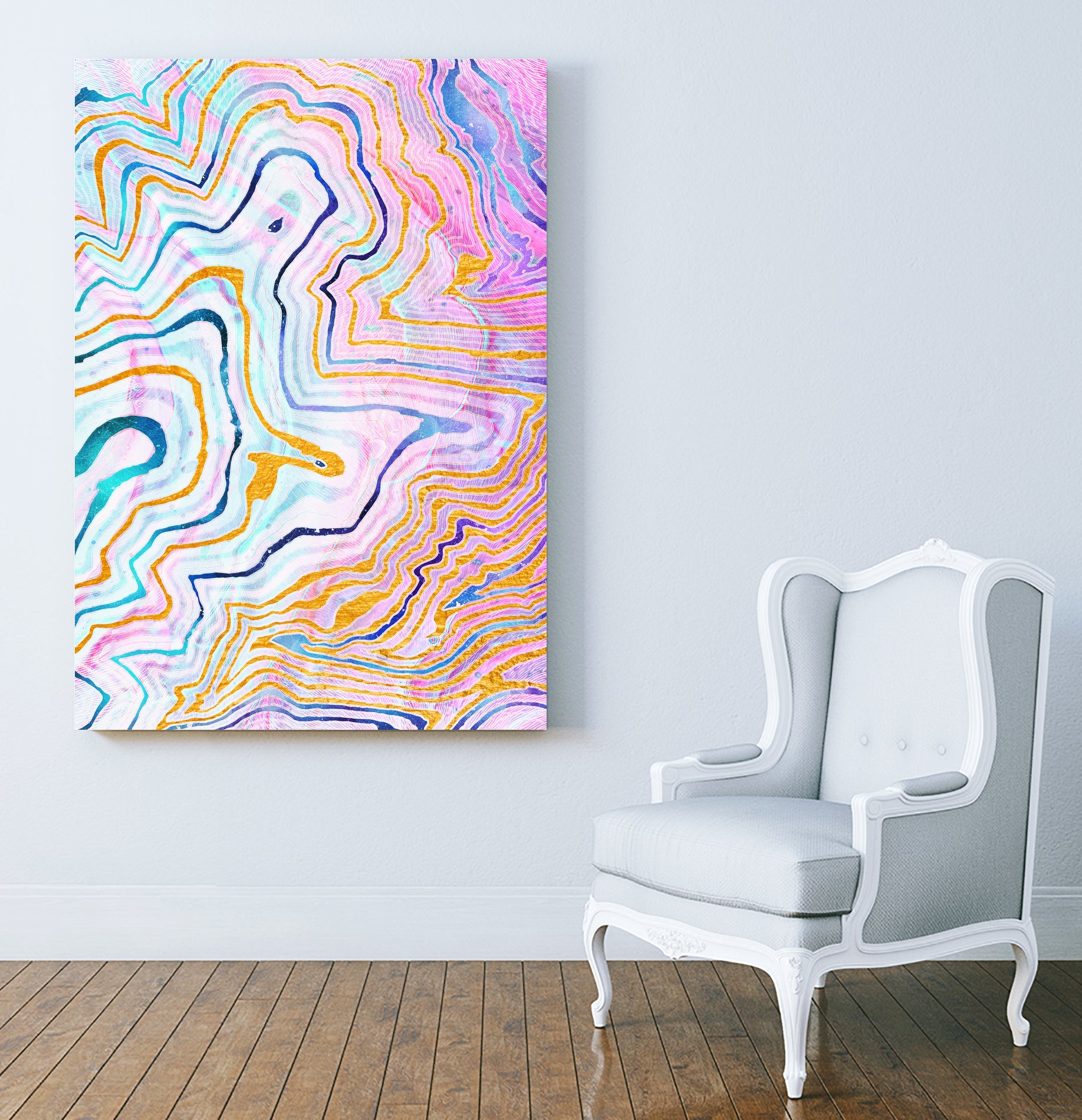 Marble XXXII by Tenyo Marchev on GIANT ART - pink processing/programming