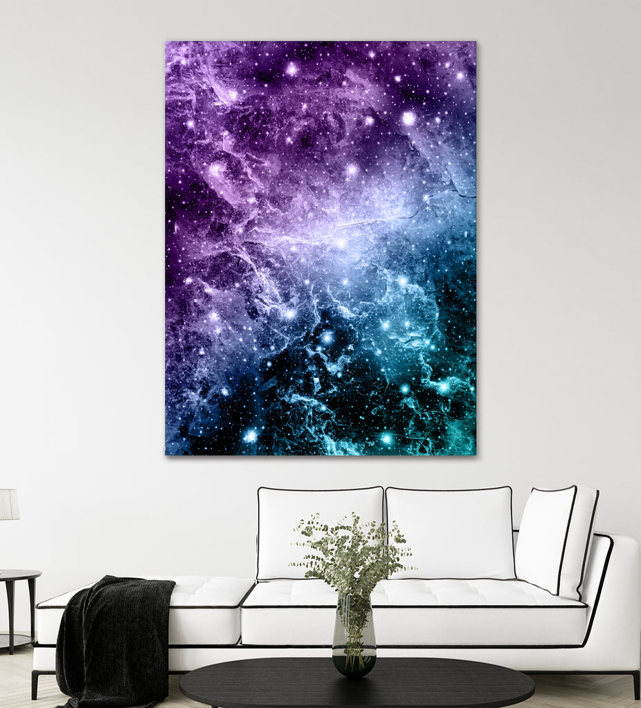 Purple Teal Galaxy Nebula Dream #4 #decor #art by Anita & Bella Jantz on GIANT ART - fuchsia photo illustration