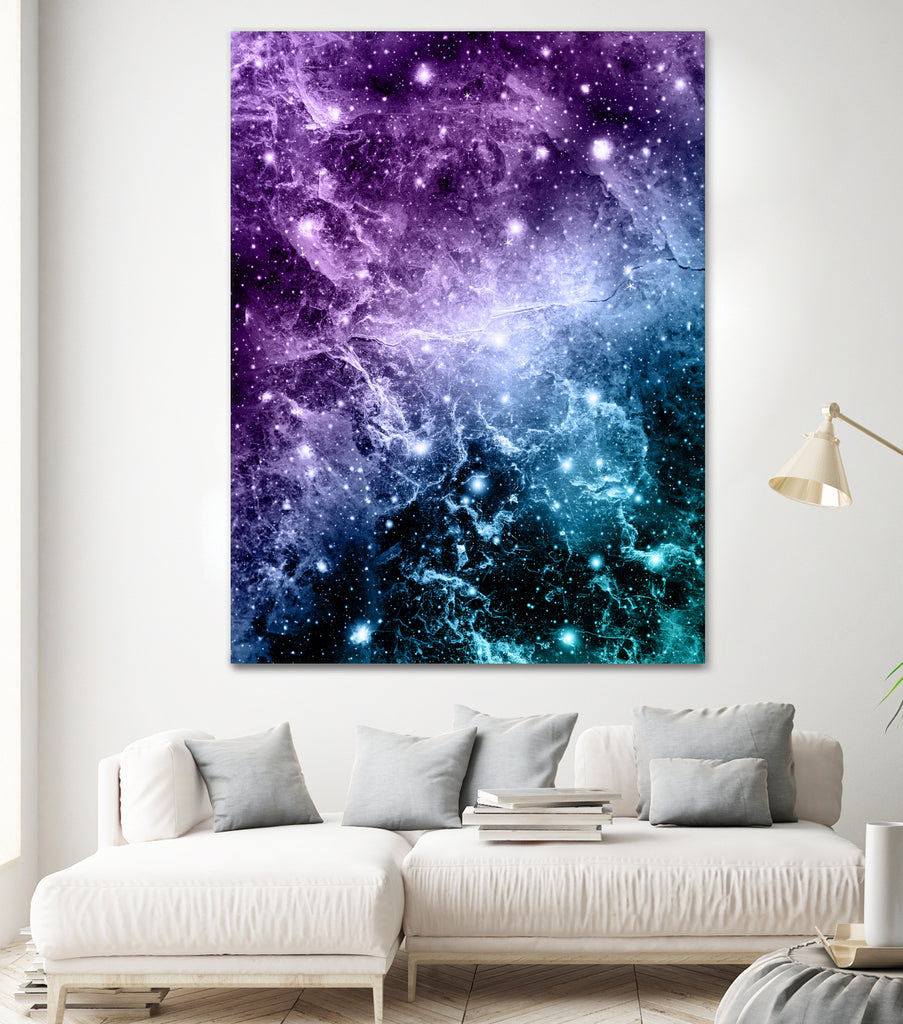 Purple Teal Galaxy Nebula Dream #4 #decor #art by Anita & Bella Jantz on GIANT ART - fuchsia photo illustration