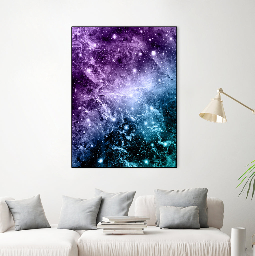 Purple Teal Galaxy Nebula Dream #4 #decor #art by Anita & Bella Jantz on GIANT ART - fuchsia photo illustration