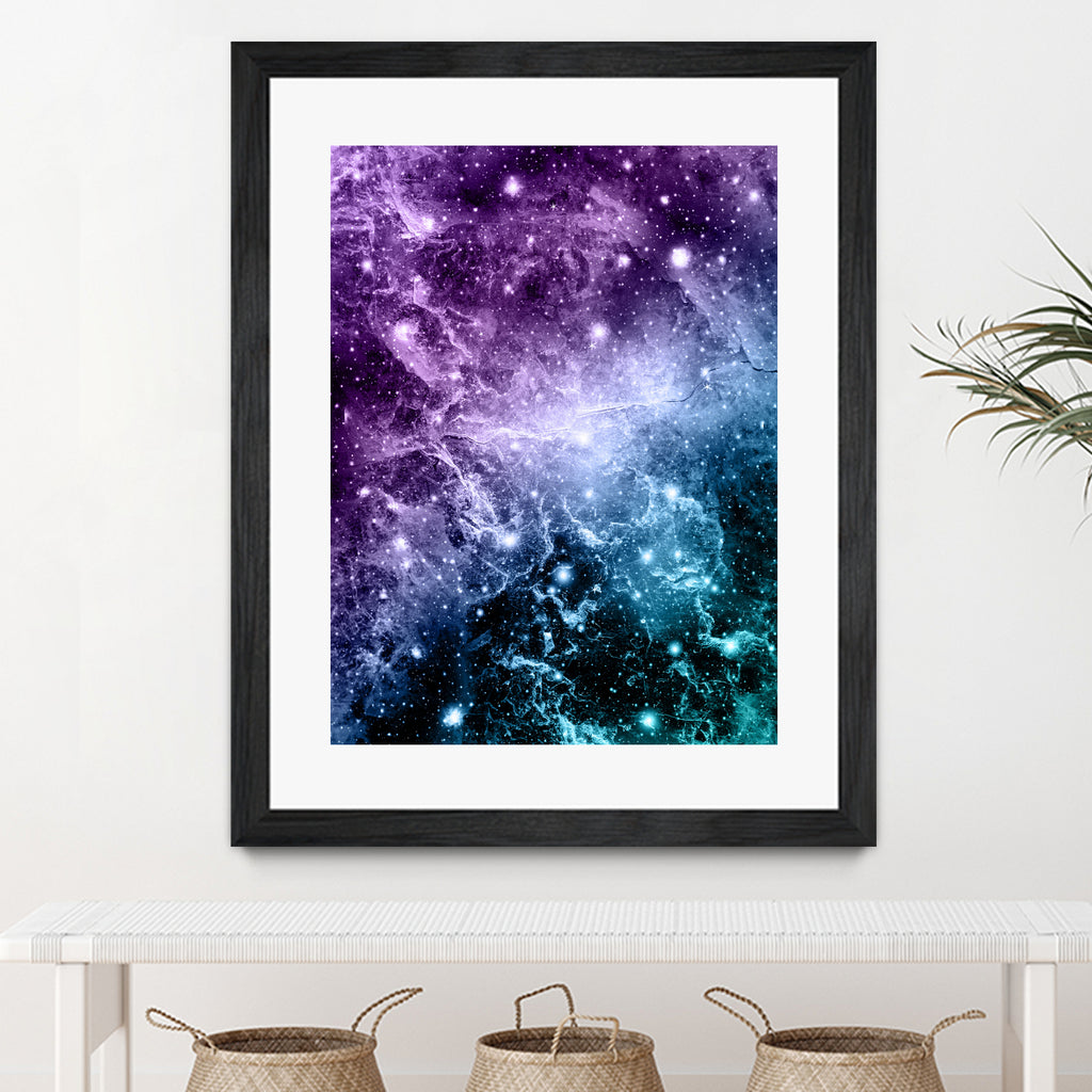 Purple Teal Galaxy Nebula Dream #4 #decor #art by Anita & Bella Jantz on GIANT ART - fuchsia photo illustration