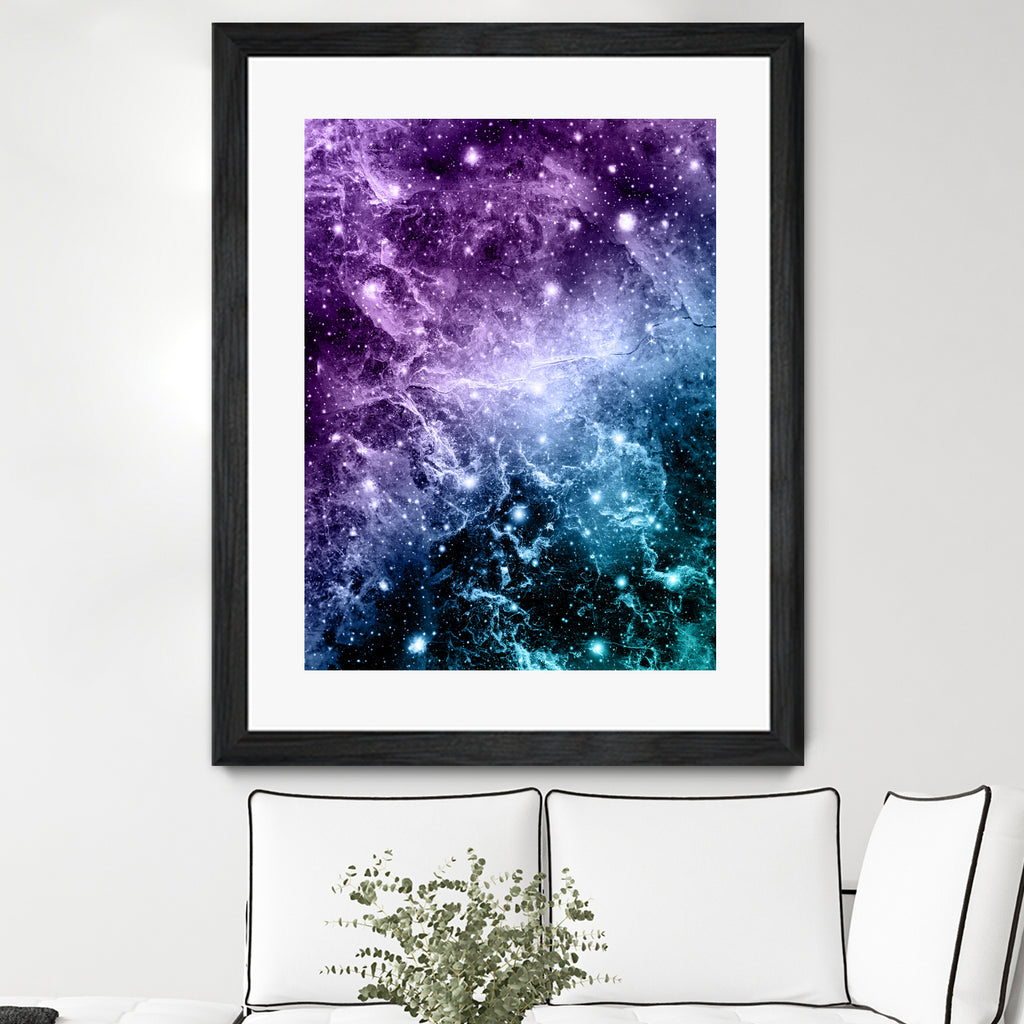 Purple Teal Galaxy Nebula Dream #4 #decor #art by Anita & Bella Jantz on GIANT ART - fuchsia photo illustration