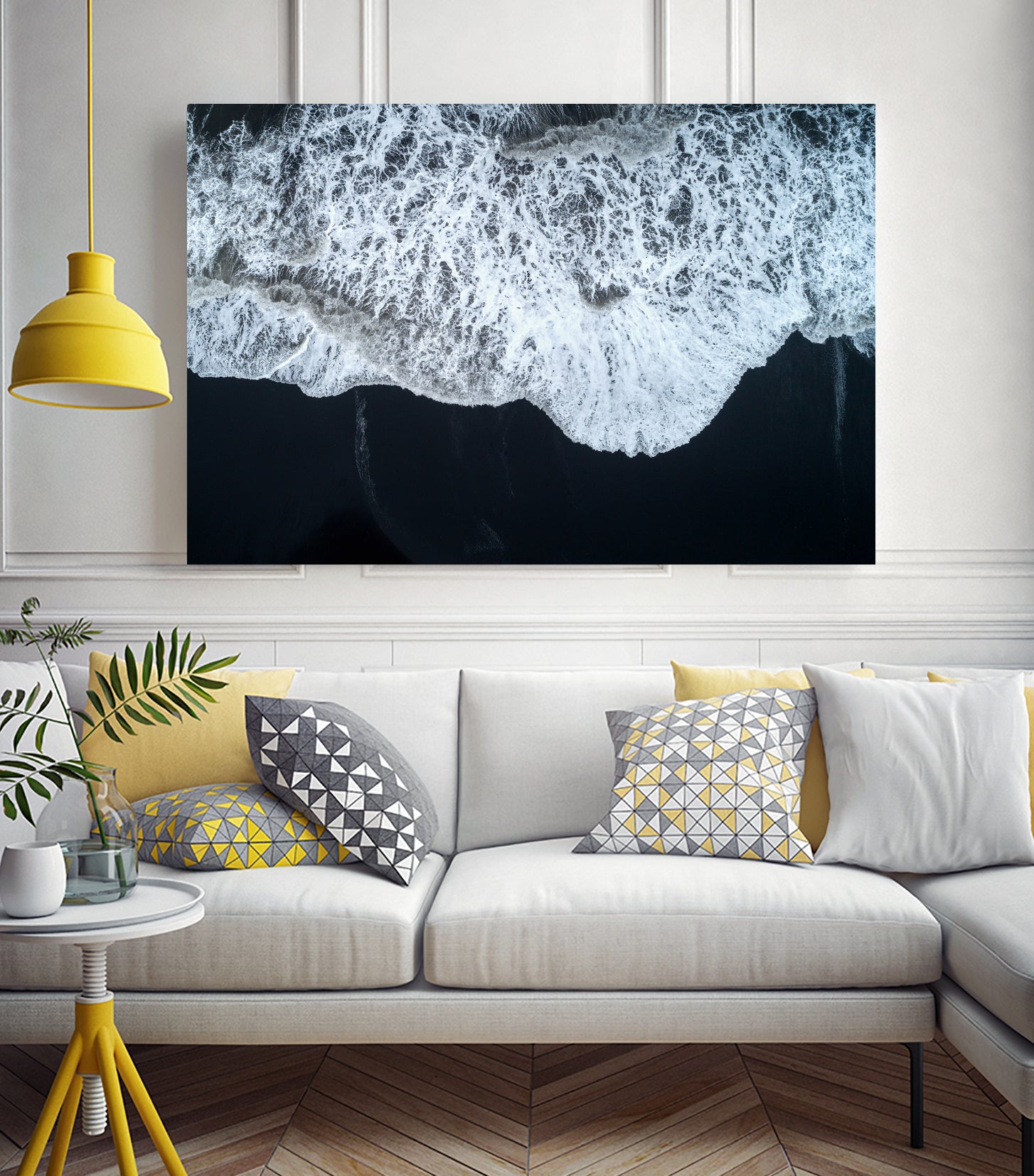 White Waters and Black Sand Coastal Landscape Photograph by Melissa Fague on GIANT ART - black photo illustration