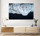 White Waters and Black Sand Coastal Landscape Photograph by Melissa Fague on GIANT ART - black photo illustration