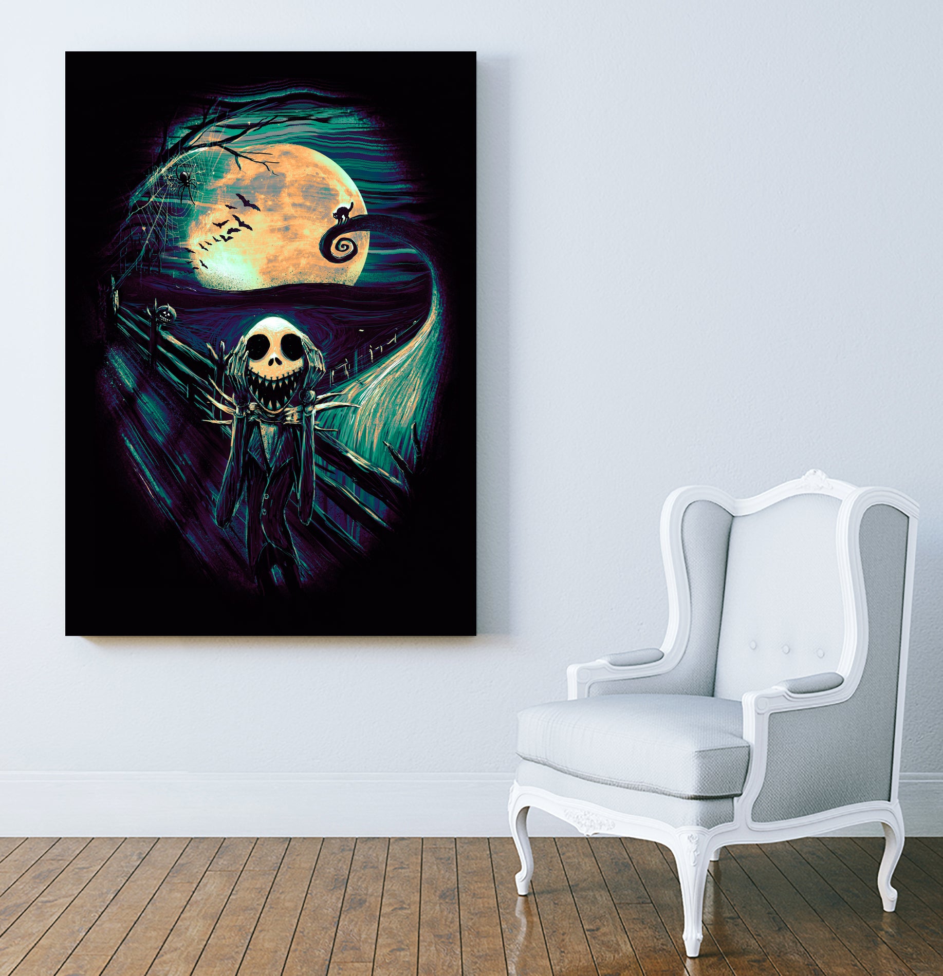 The Scream Before Christmas by Francis Mi Oza on GIANT ART - black digital painting