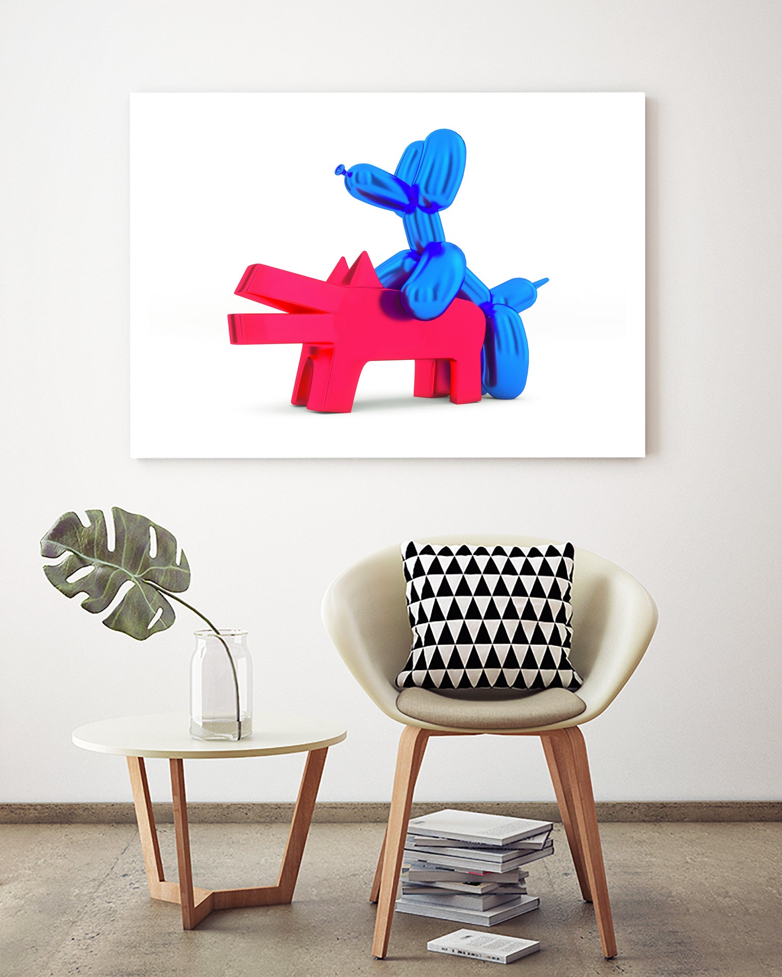 when balloon dog meets keith haring dog by Michael Benisty on GIANT ART - white digital drawing