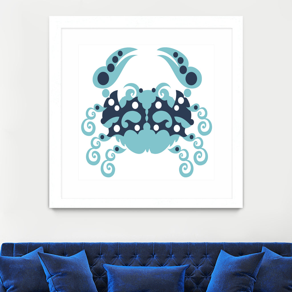 AMALFI CRAB WHITE by Thomas Fernez on GIANT ART - blue character design