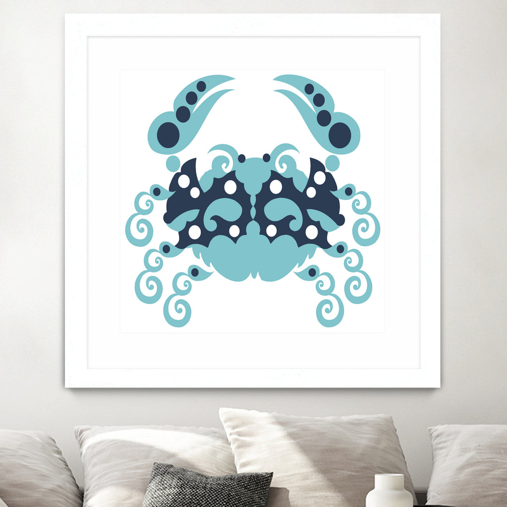 AMALFI CRAB WHITE by Thomas Fernez on GIANT ART - blue character design