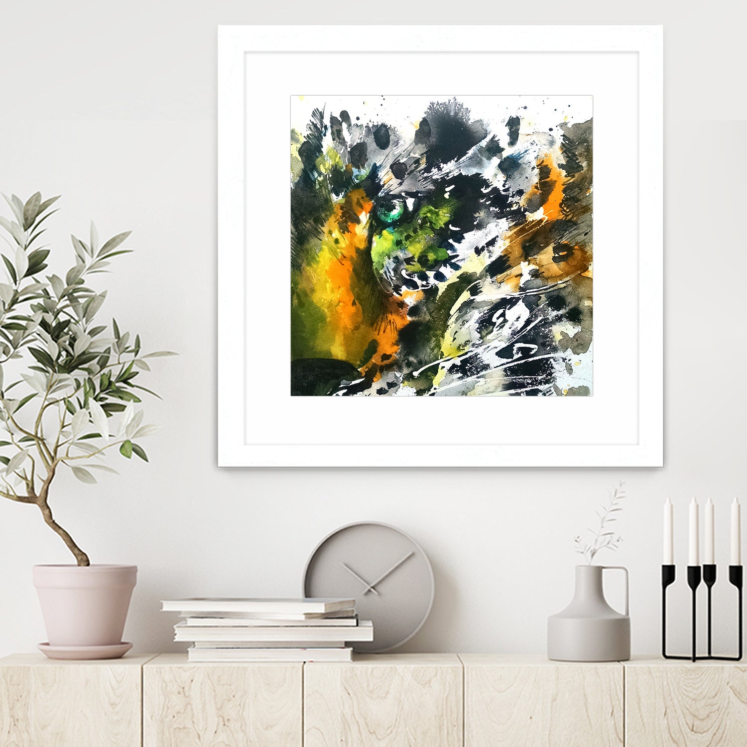 The Eye of the Leopard by Emma Kaufmann on GIANT ART - yellow mixed media