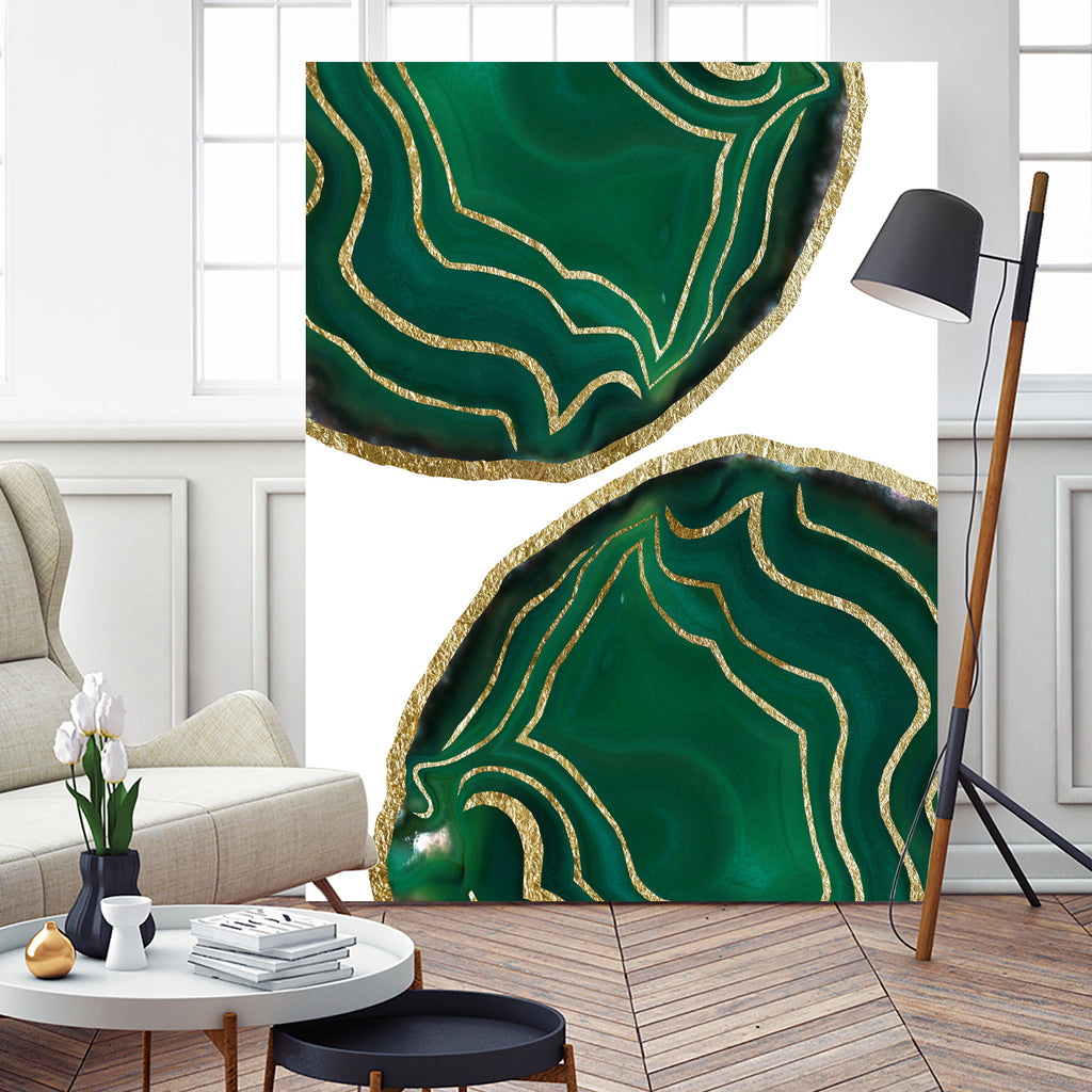 Emerald Agate Gold Glam #1 #gem #decor #art by Anita & Bella Jantz on GIANT ART - green photo illustration