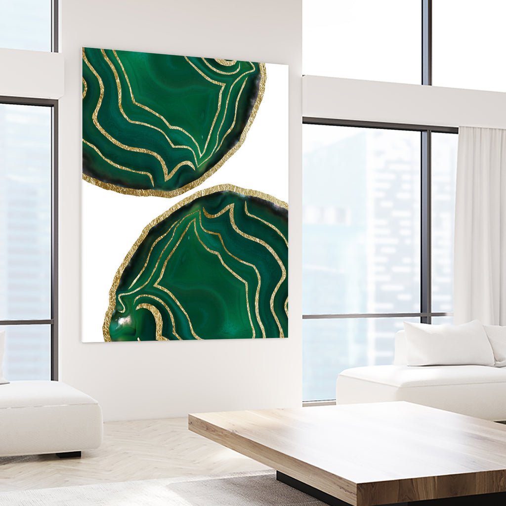 Emerald Agate Gold Glam #1 #gem #decor #art by Anita & Bella Jantz on GIANT ART - green photo illustration