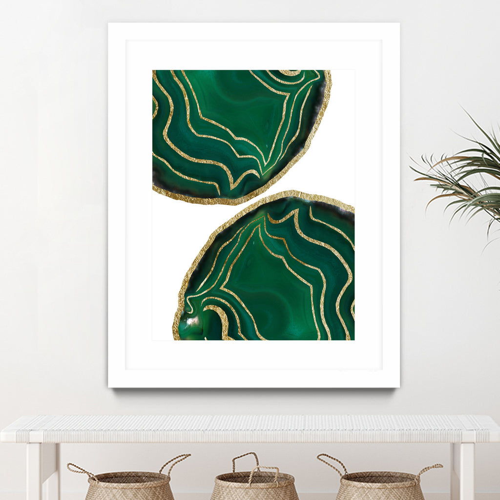 Emerald Agate Gold Glam #1 #gem #decor #art by Anita & Bella Jantz on GIANT ART - green photo illustration