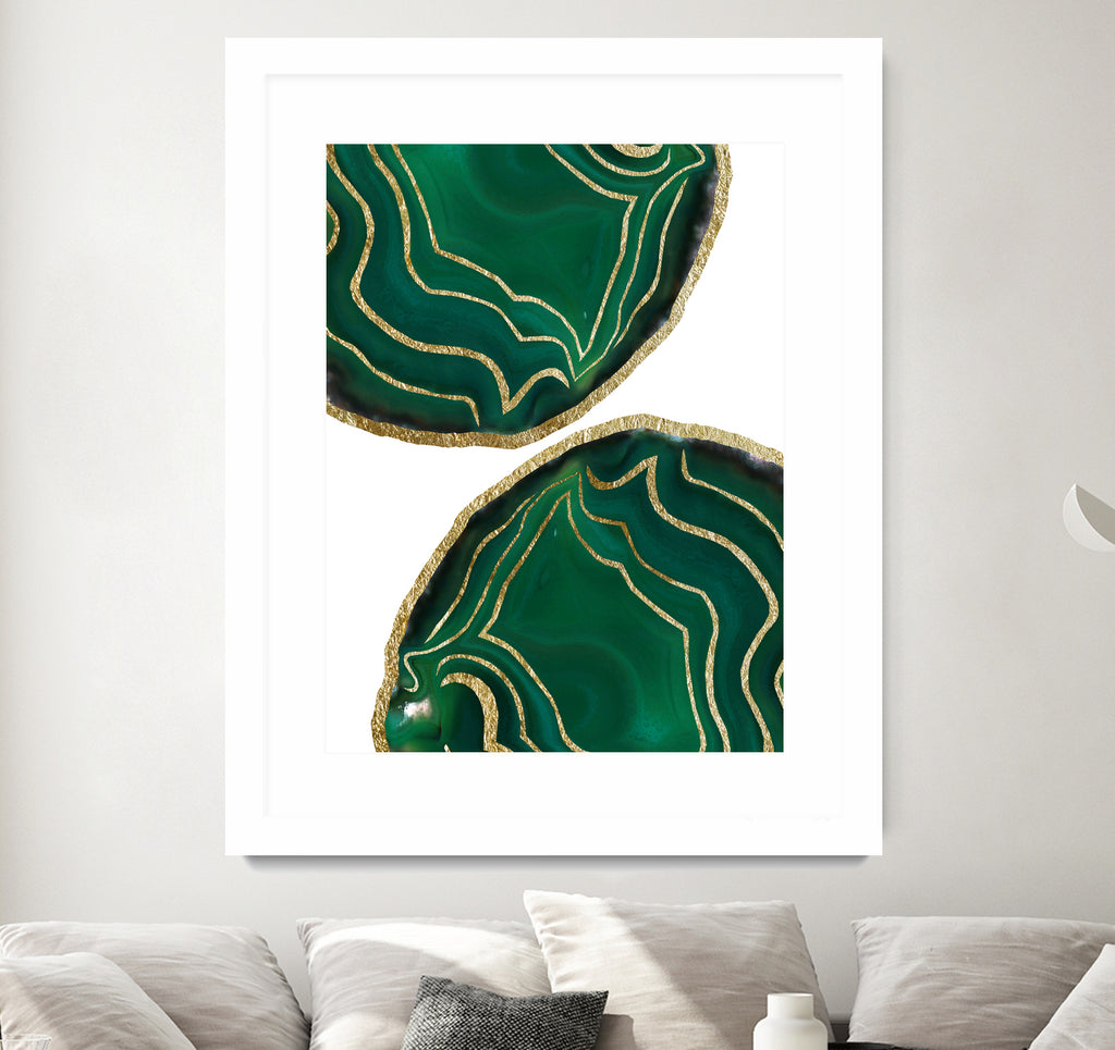 Emerald Agate Gold Glam #1 #gem #decor #art by Anita & Bella Jantz on GIANT ART - green photo illustration