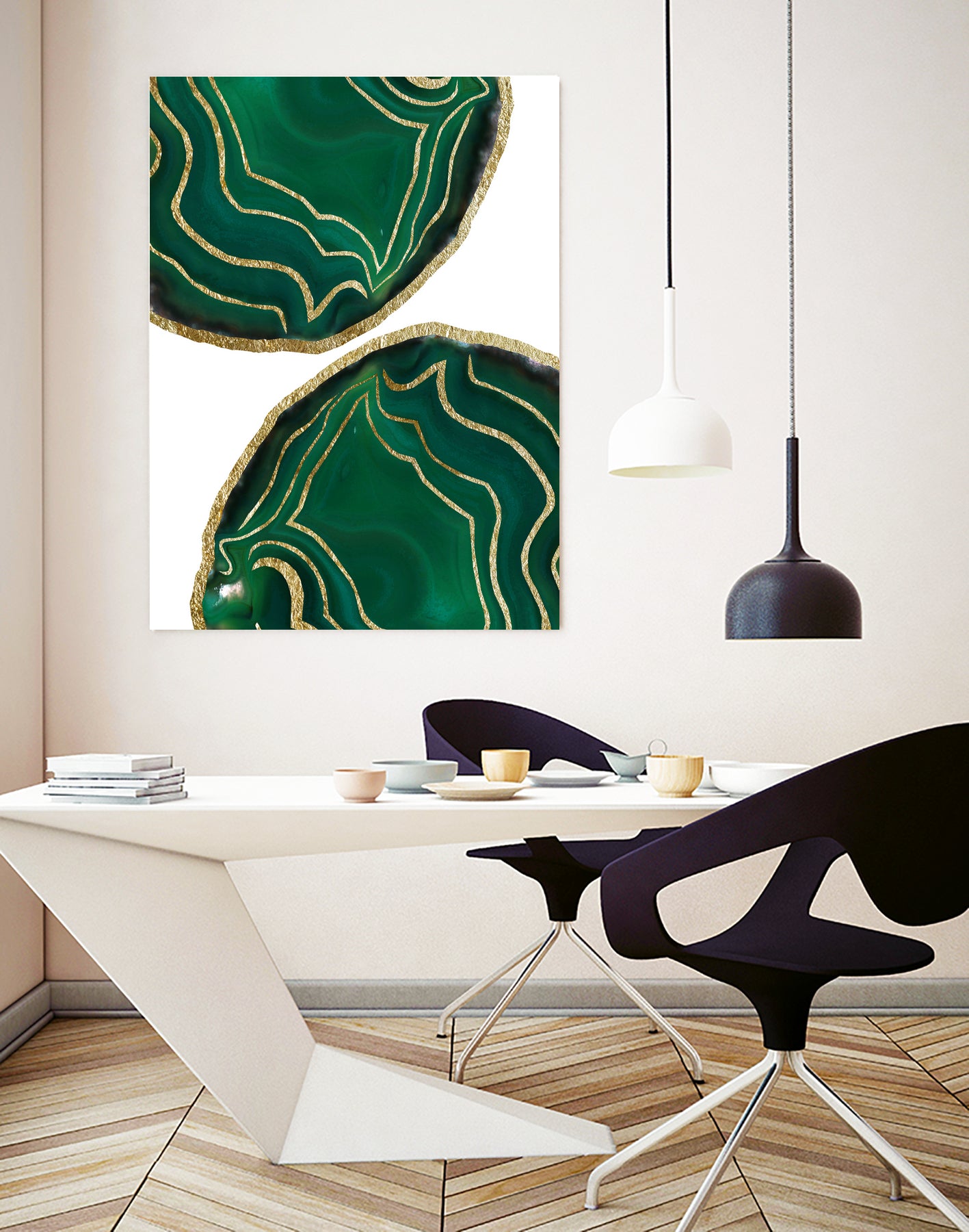Emerald Agate Gold Glam #1 #gem #decor #art by Anita & Bella Jantz on GIANT ART - green photo illustration