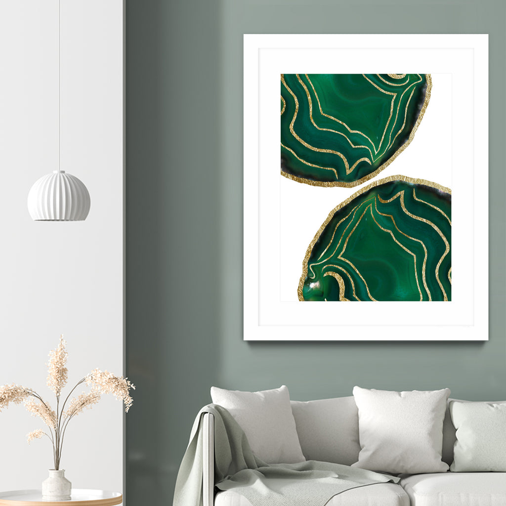 Emerald Agate Gold Glam #1 #gem #decor #art by Anita & Bella Jantz on GIANT ART - green photo illustration