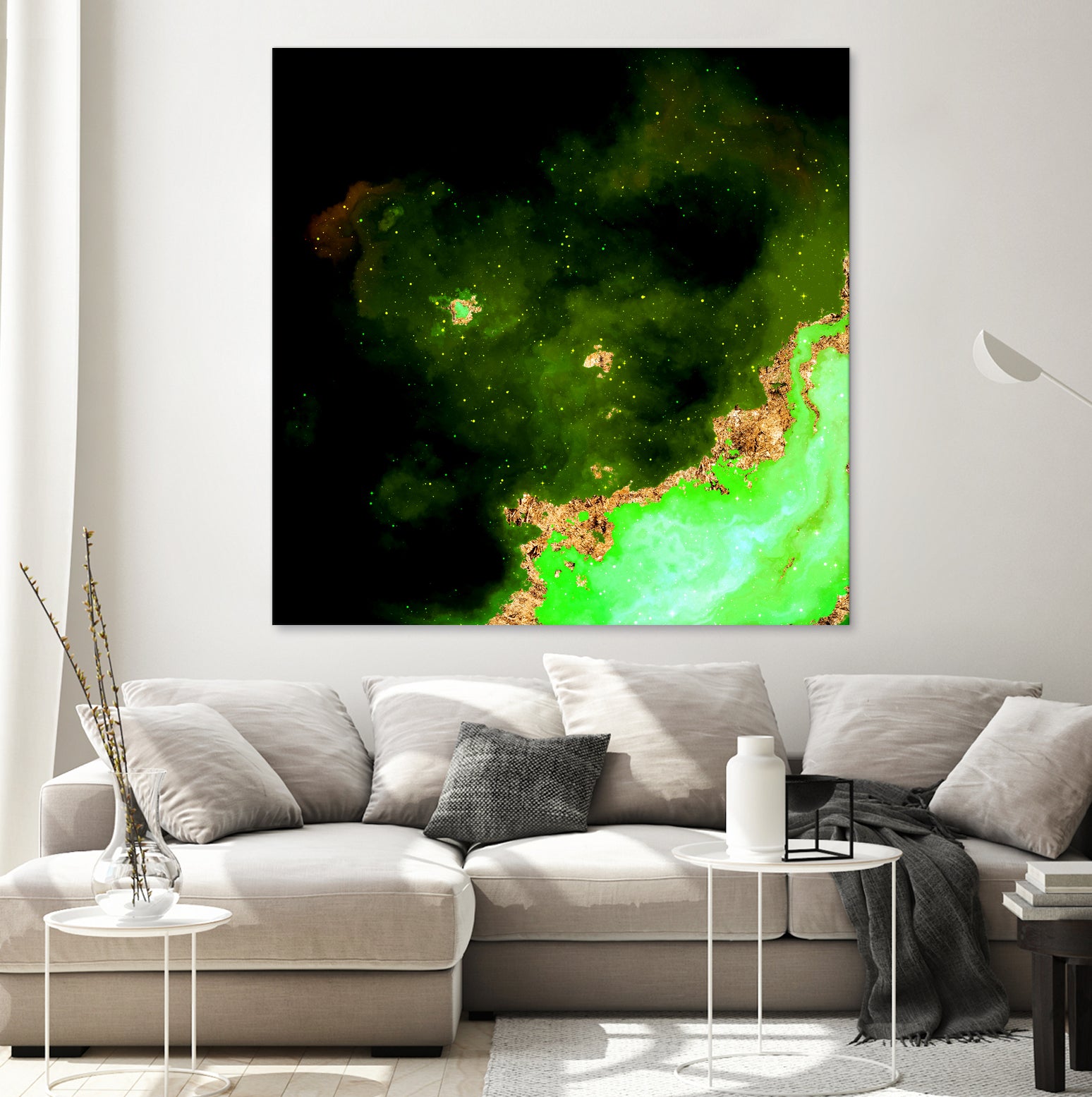 100 Nebulas in Space 028 by Raul Andre Petrasanta on GIANT ART - green digital painting