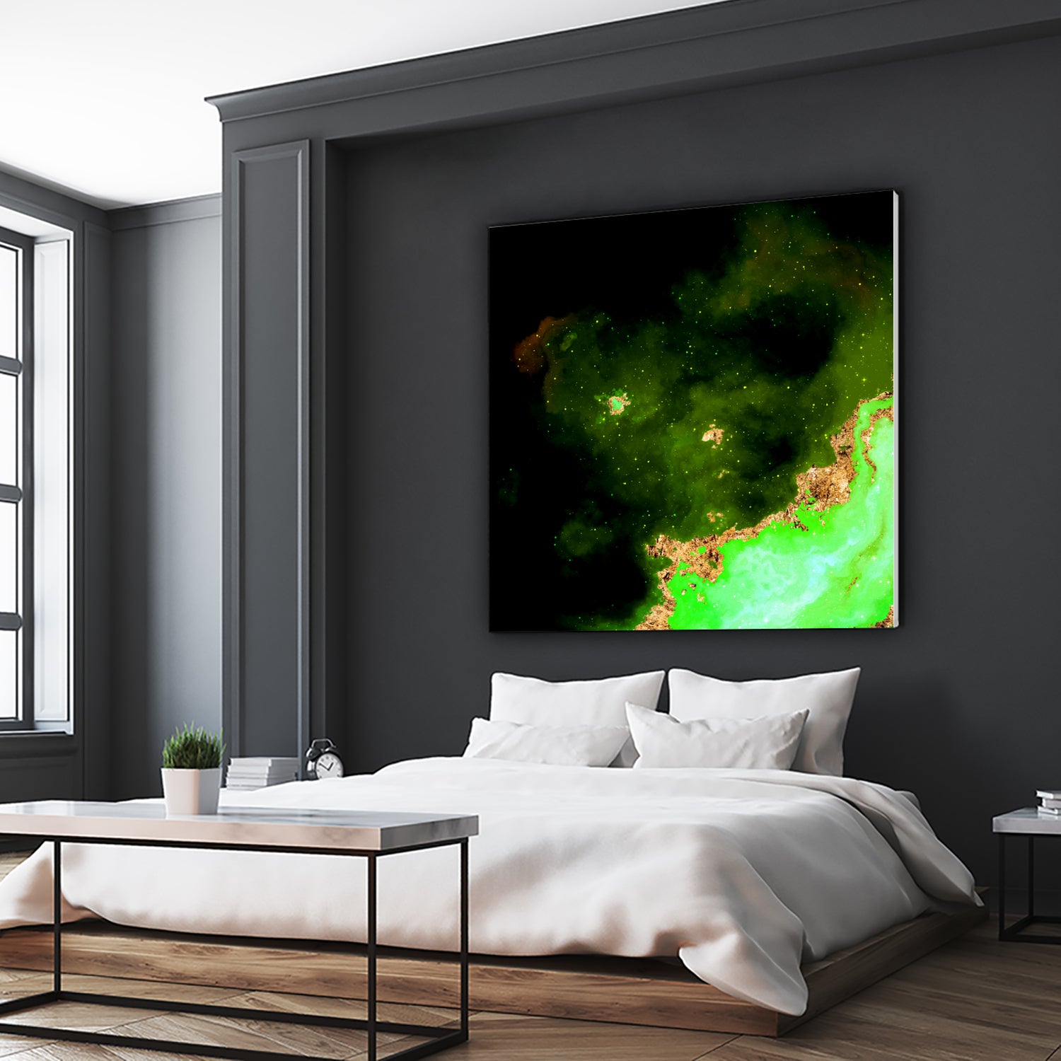 100 Nebulas in Space 028 by Raul Andre Petrasanta on GIANT ART - green digital painting