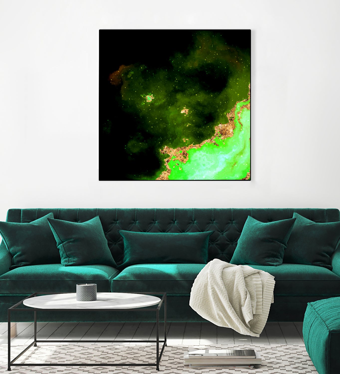 100 Nebulas in Space 028 by Raul Andre Petrasanta on GIANT ART - green digital painting