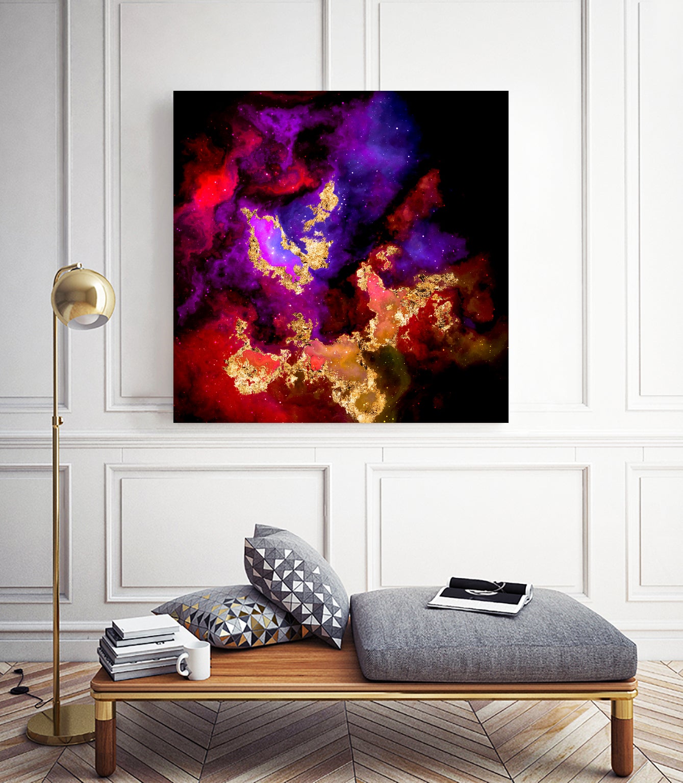 100 Nebulas in Space 058 by Raul Andre Petrasanta on GIANT ART - red digital painting