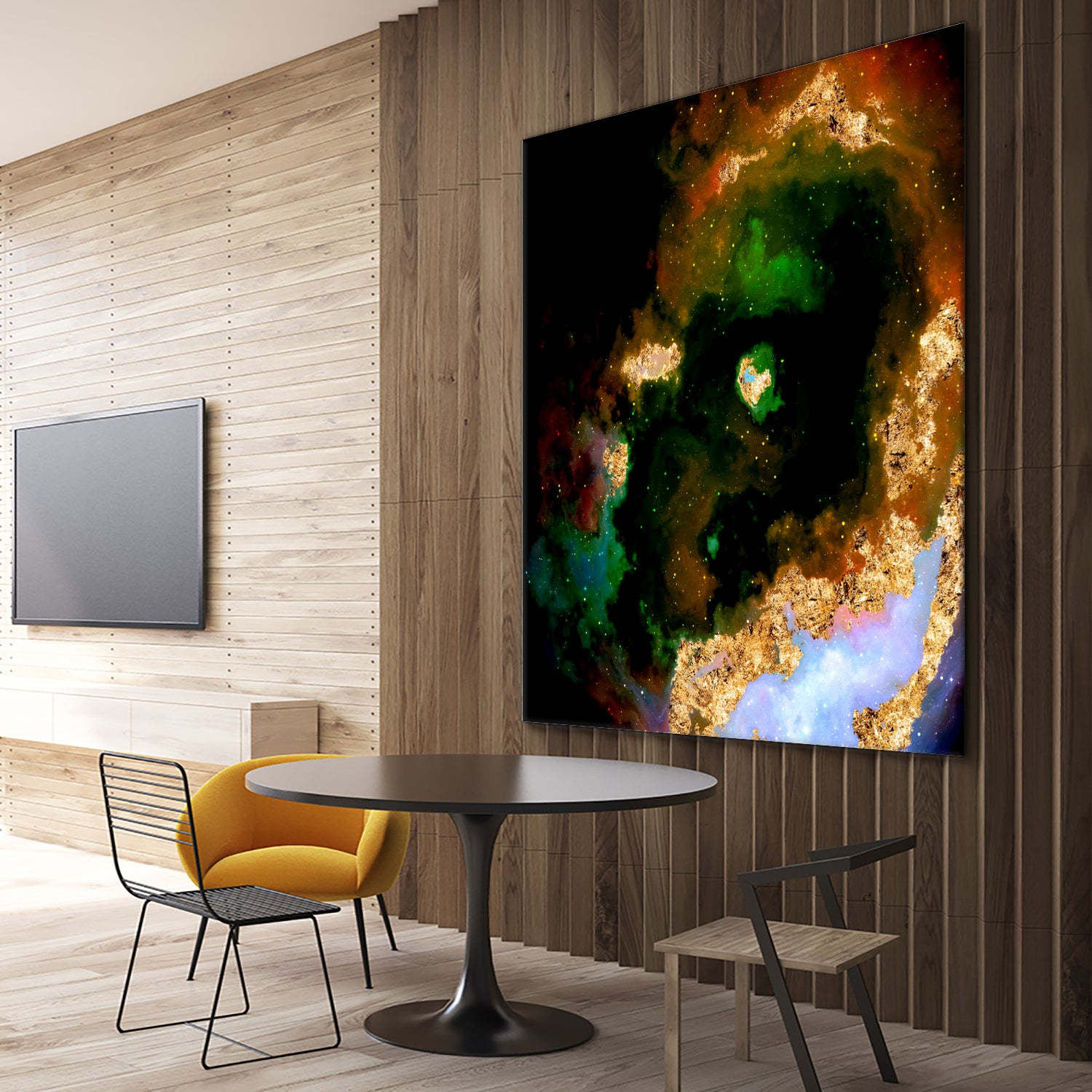 100 Nebulas in Space 079 by Raul Andre Petrasanta on GIANT ART - yellow digital painting