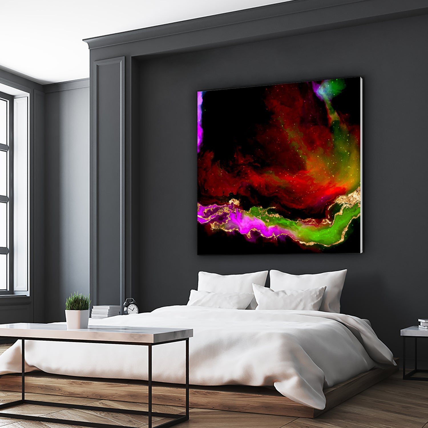 100 Nebulas in Space 120 by Raul Andre Petrasanta on GIANT ART - red digital painting