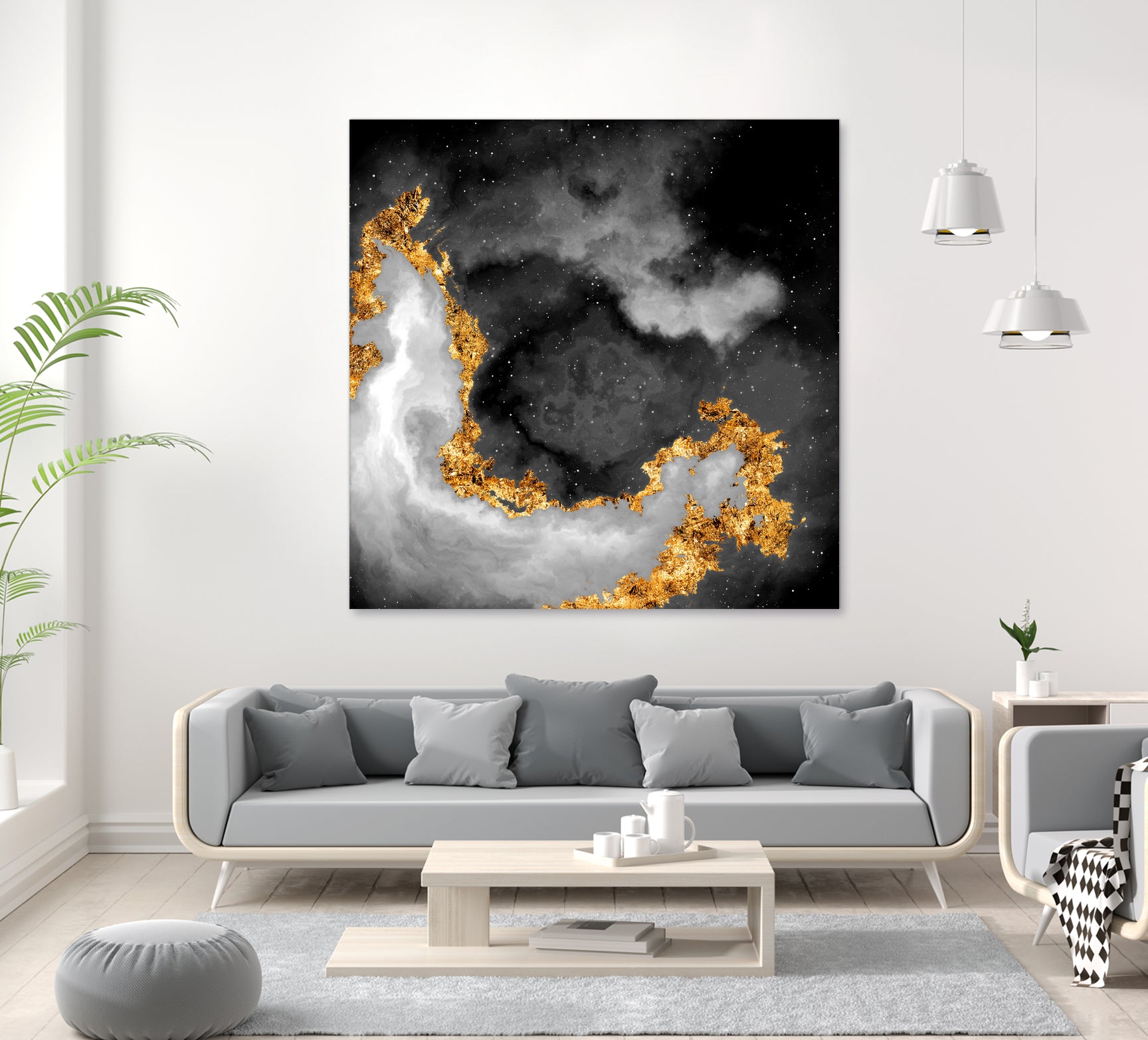 100 Nebulas in Space Black and White 069 by Raul Andre Petrasanta on GIANT ART - black digital painting