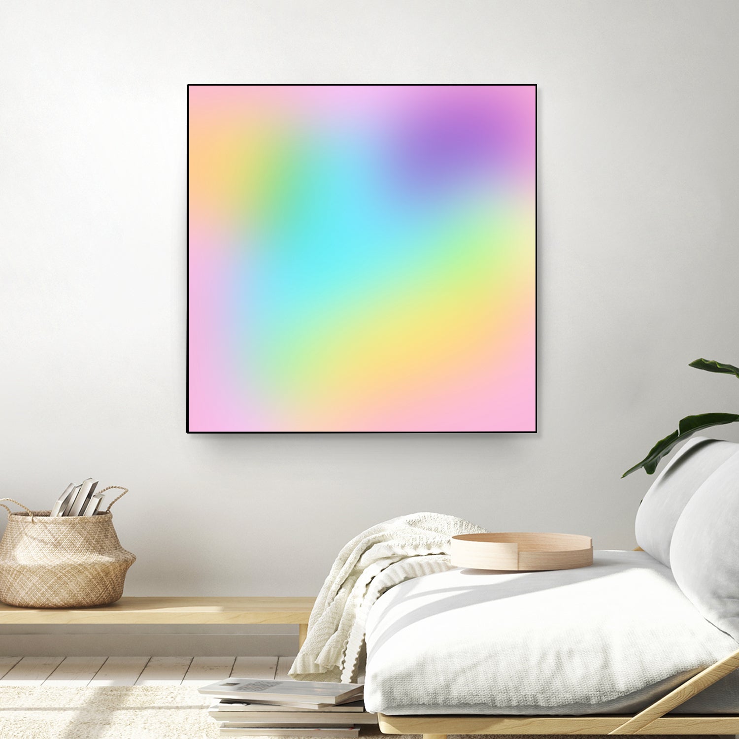 Soft Pastel Rainbow Gradient by Kelsey Lovelle on GIANT ART - blue digital painting