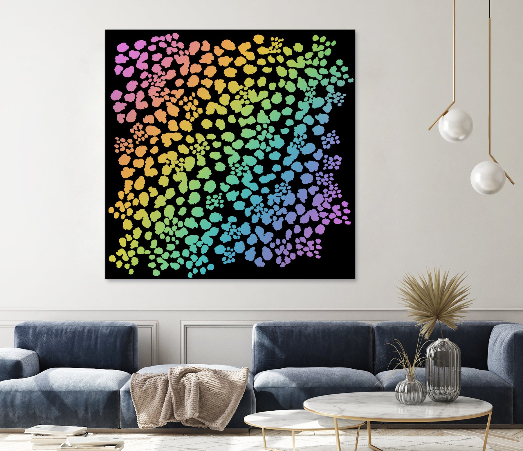 Rainbow Abstract Animal Print by Kelsey Lovelle on GIANT ART - green digital painting