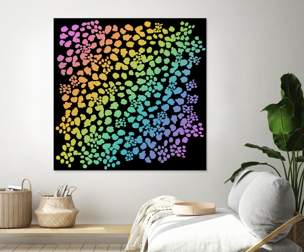 Rainbow Abstract Animal Print by Kelsey Lovelle on GIANT ART - green digital painting