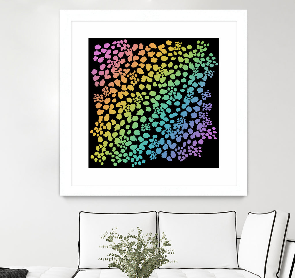 Rainbow Abstract Animal Print by Kelsey Lovelle on GIANT ART - green digital painting