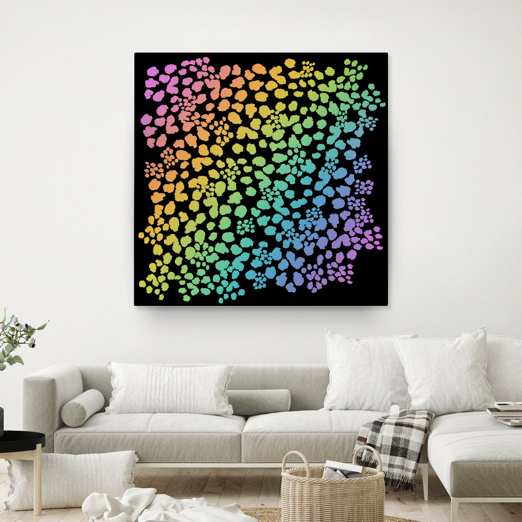 Rainbow Abstract Animal Print by Kelsey Lovelle on GIANT ART - green digital painting