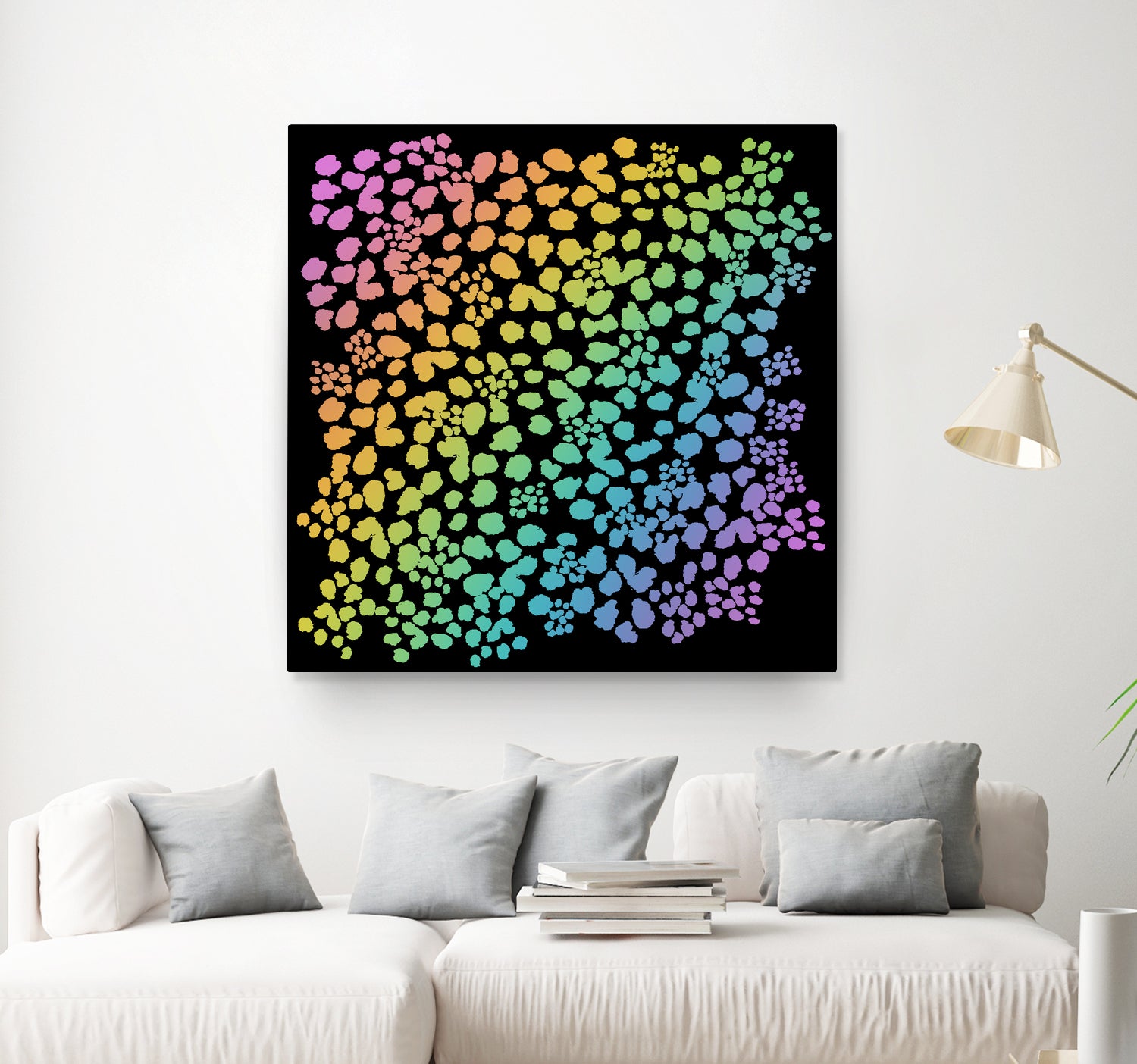 Rainbow Abstract Animal Print by Kelsey Lovelle on GIANT ART - green digital painting