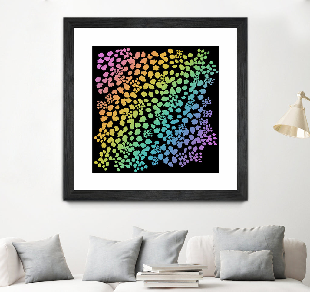 Rainbow Abstract Animal Print by Kelsey Lovelle on GIANT ART - green digital painting