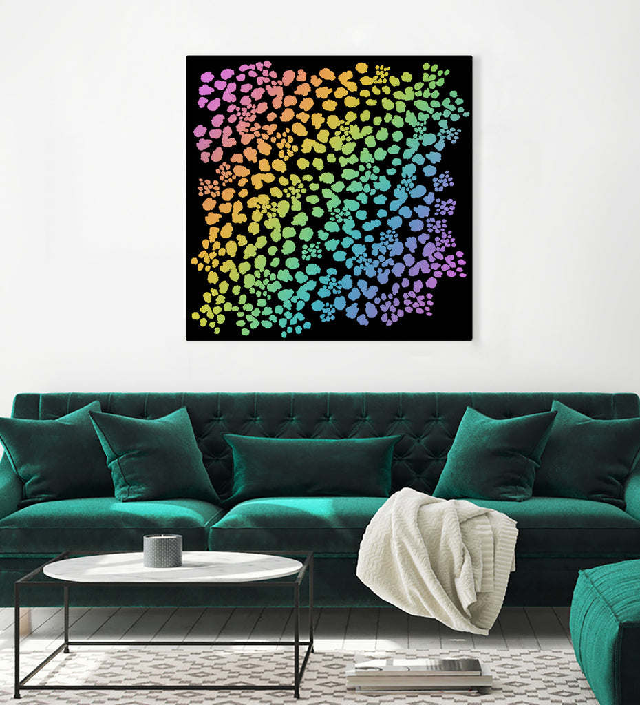 Rainbow Abstract Animal Print by Kelsey Lovelle on GIANT ART - green digital painting