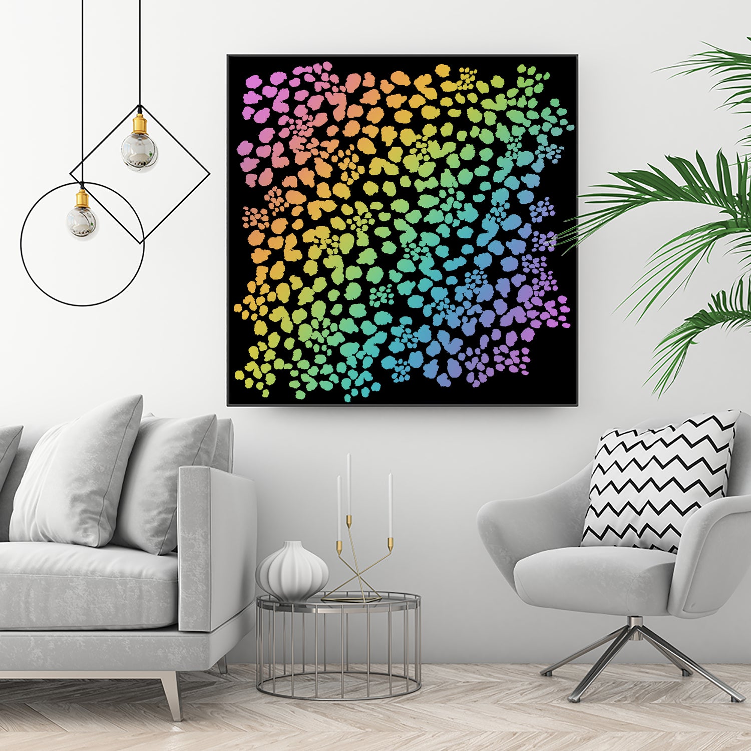 Rainbow Abstract Animal Print by Kelsey Lovelle on GIANT ART - green digital painting