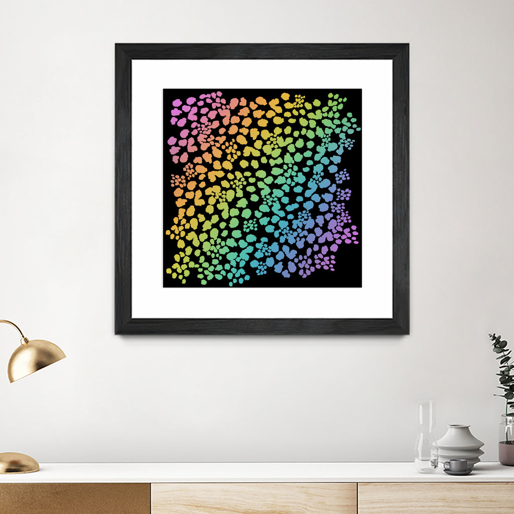 Rainbow Abstract Animal Print by Kelsey Lovelle on GIANT ART - green digital painting