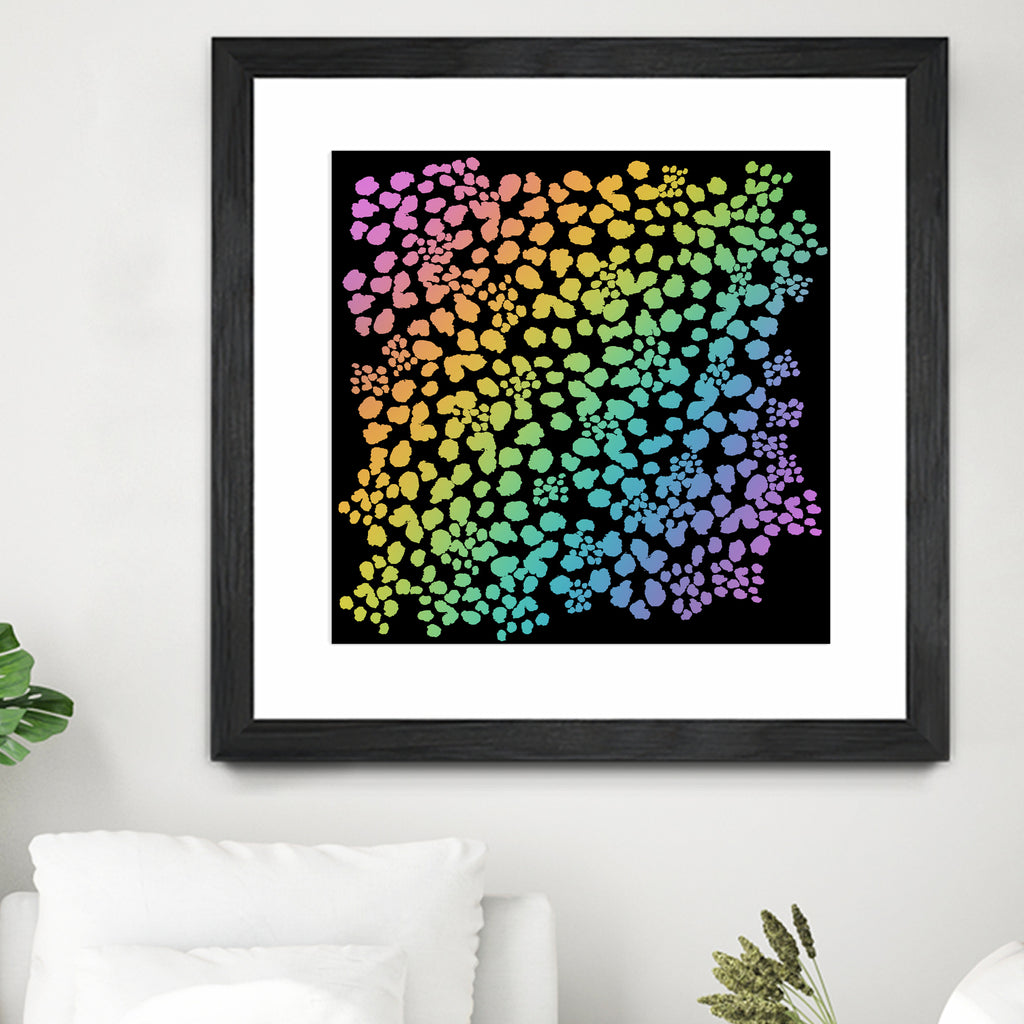 Rainbow Abstract Animal Print by Kelsey Lovelle on GIANT ART - green digital painting