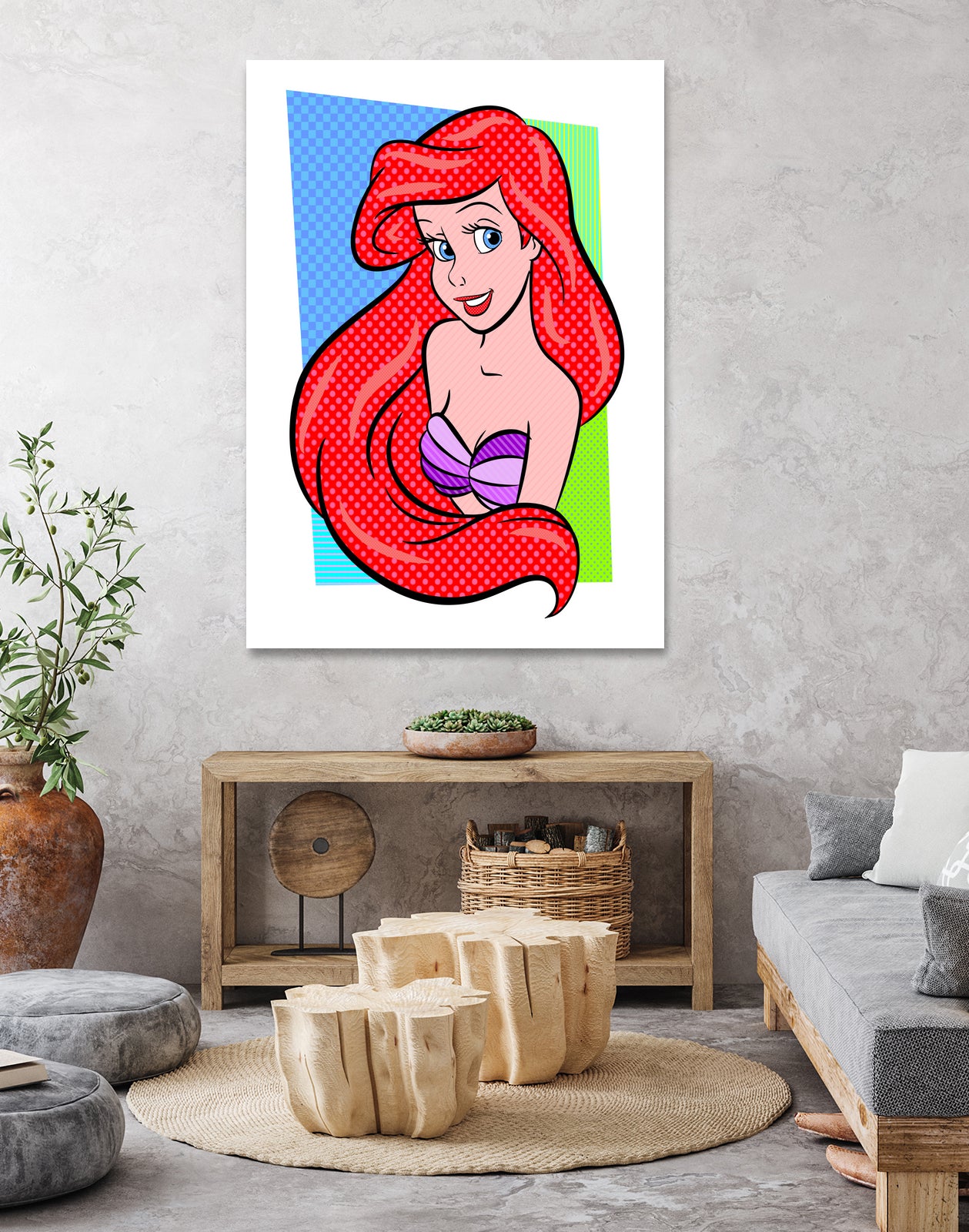 Ariel | The Little Mermaid | Pop Art by William Cuccio on GIANT ART - red digital painting