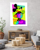 Mickey Mouse | Pop Art by William Cuccio on GIANT ART - green digital painting