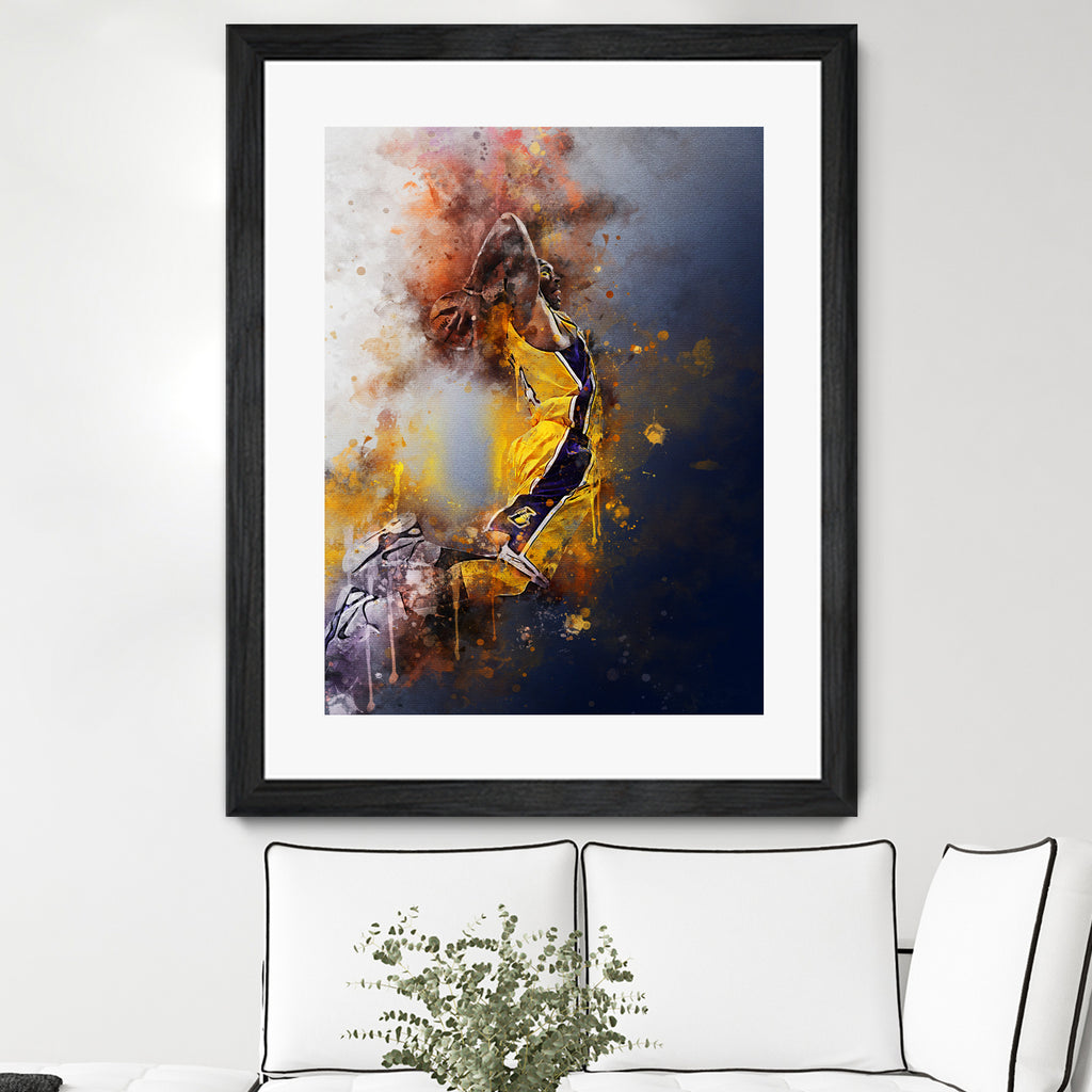 Kobe Bryant by Muhammad Irsan on GIANT ART - white digital painting